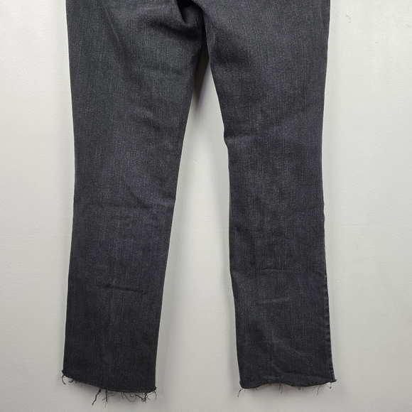 LEVI'S 505 Straight Leg Raw Hem Jean Pants Black Denim Womens Size 8 - Picture 10 of 15